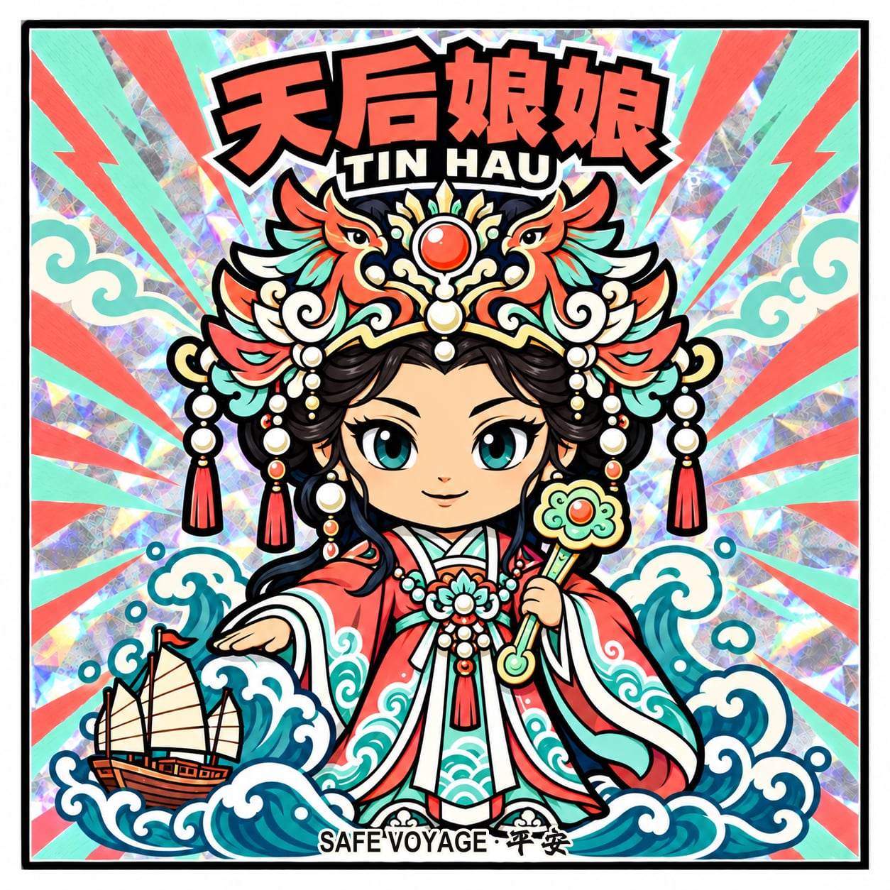 No.11 天后娘娘 幻彩貼紙