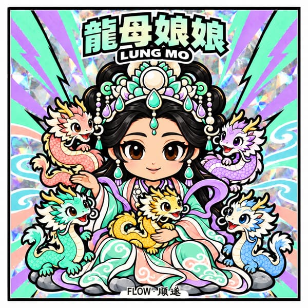 No.14 龍母娘娘 幻彩貼紙