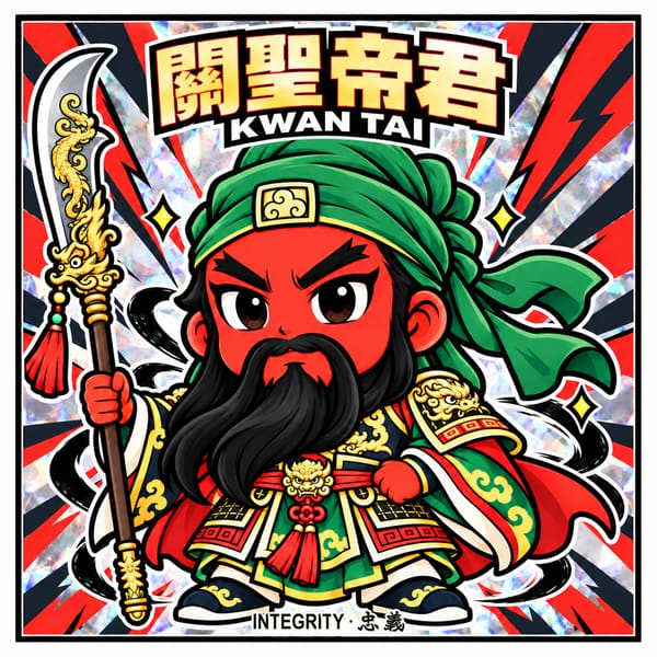No.17 關聖帝君 幻彩貼紙